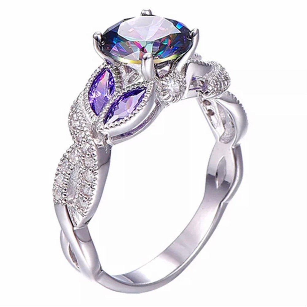 Mystic Topaz 925 Silver Ring! - Picture 3 of 4